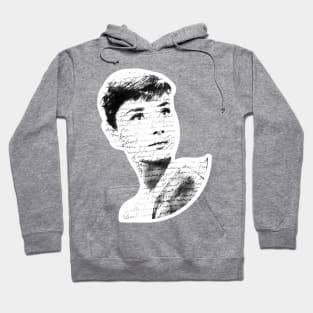 Audrey Hepburn T-Shirt Sticker Flowers Illustration Hoodie Notebook T-Shirt Hoodie